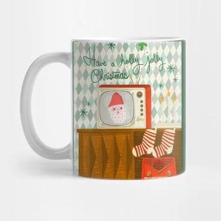 Have a Holly Jolly Retro Christmas Mug